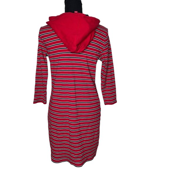 Tommy Hilfiger Women's Striped Hoodie Dress Red Size Small - Picture 3 of 9